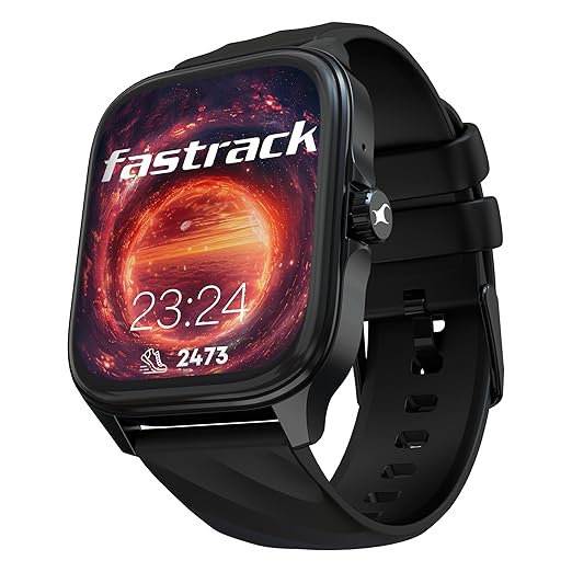 Fastrack Astor FS1 Pro Smart Watch, 1.97" AMOLED Display, Bluetooth Calling, 100+ Sports Modes, SpO2 & Heart Rate Monitoring, Women's Health, IP68, Up to 5 Days Battery, Functional Crown