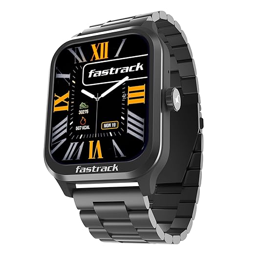 Fastrack Jupiter Retro 1.83" Display Smart Watch with Bluetooth Calling, Functional Crown, Metal Strap, 100+ Sports Modes, Health Suite, IP68, 5-Day Battery ‚Äì Smartwatch for Man & Women Latest