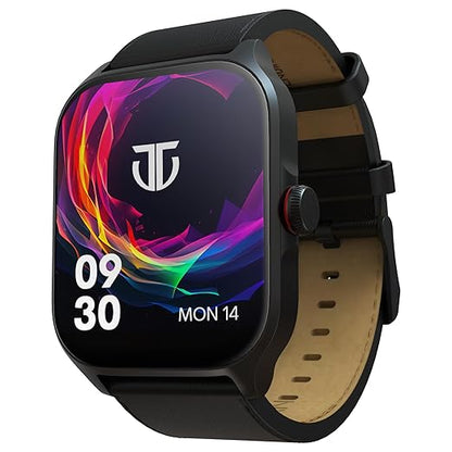 Titan Zeal 1.85" AMOLED Metal Case Smart Watch with BT Calling, SpO2, 100+ Sports Modes, Auto Sports Recognition, Fast Charging Smartwatch for Men & Women with