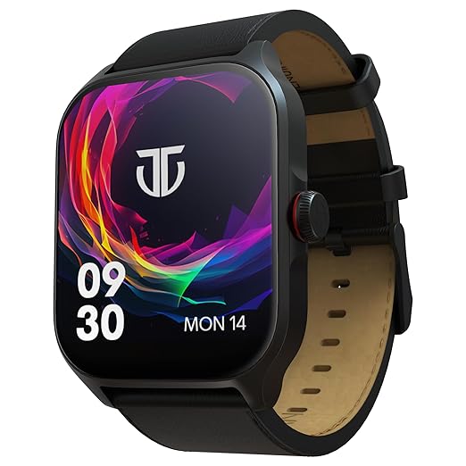 Titan Zeal 1.85" AMOLED Metal Case Smart Watch with BT Calling, SpO2, 100+ Sports Modes, Auto Sports Recognition, Fast Charging Smartwatch for Men & Women with