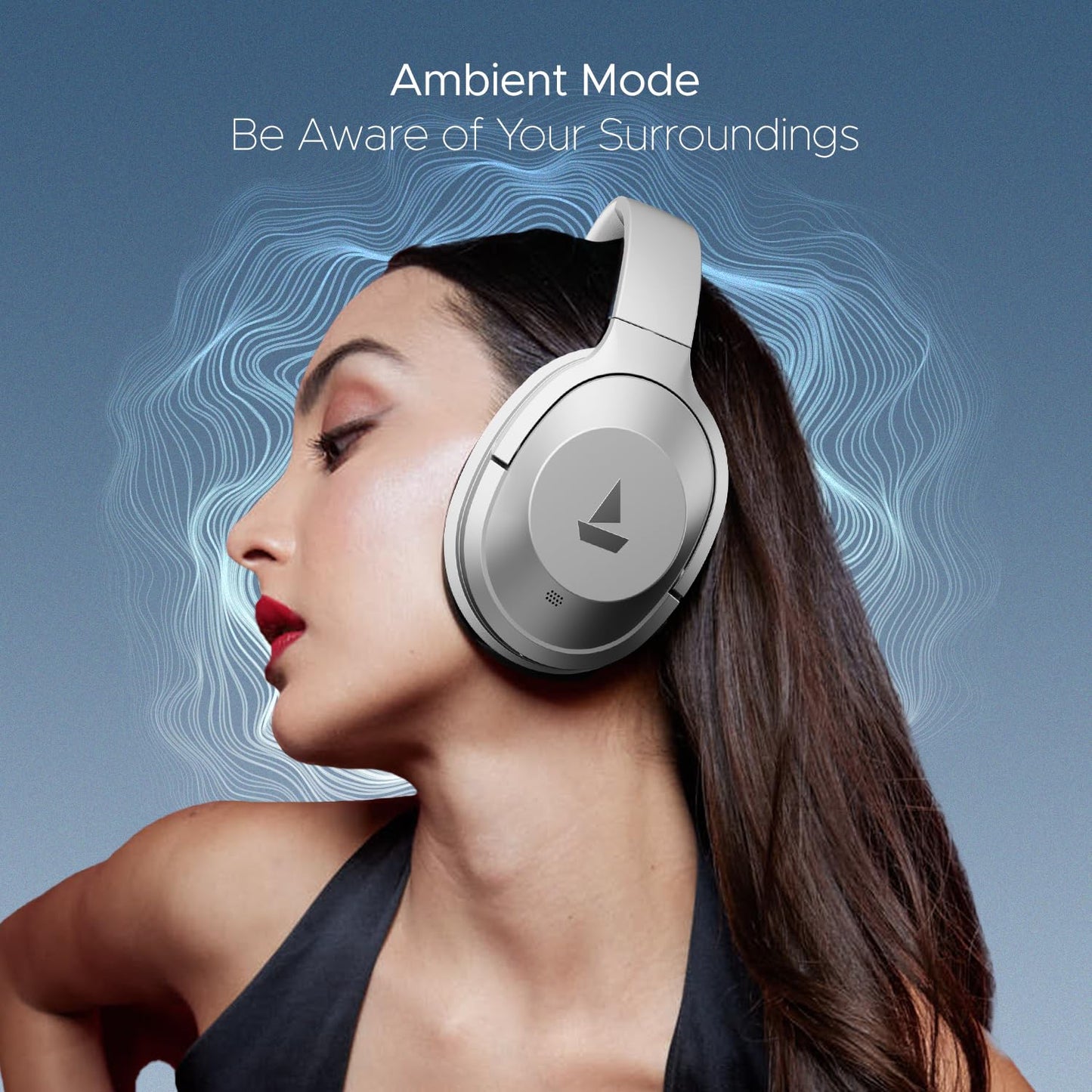 boAt Nirvana 751 ANC, 65Hrs Battery, Hybrid Active Noise Cancellation(~33dB), Fast Charge, Ambient Mode, Carry Pouch, Bluetooth Over Ear Headphones, Wireless Headphone with Mic