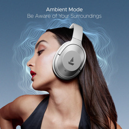 boAt Nirvana 751 ANC, 65Hrs Battery, Hybrid Active Noise Cancellation(~33dB), Fast Charge, Ambient Mode, Carry Pouch, Bluetooth Over Ear Headphones, Wireless Headphone with Mic