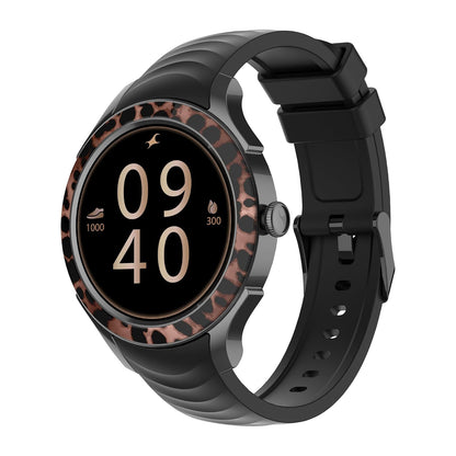 Fastrack Ella Women Smartwatch with 1.2" inch AMOLED Display,Patterned Bezel,AI Watchface & AI Chat,Functional Crown,24/7 Health Suite,BT Calling,SpO2,HRM,IP68, Multiple Menu Styles,Games