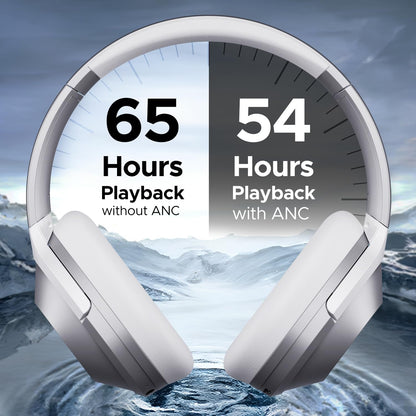 boAt Nirvana 751 ANC, 65Hrs Battery, Hybrid Active Noise Cancellation(~33dB), Fast Charge, Ambient Mode, Carry Pouch, Bluetooth Over Ear Headphones, Wireless Headphone with Mic