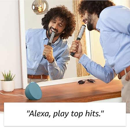 Amazon Echo Pop| Smart speaker with Alexa and Bluetooth| Full sound, balanced bass, crisp vocals