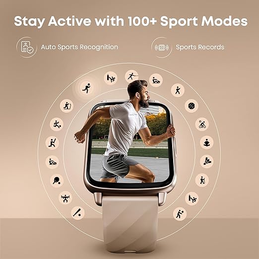 Fastrack Volt S1 Smart Watch for Man and Women Latest with 1.83" Display, Silicone Strap, BT Calling, 100+ Sports Modes, Heart Rate, SpO2, IP68, Ideal Smartwatch for Boys and Girls