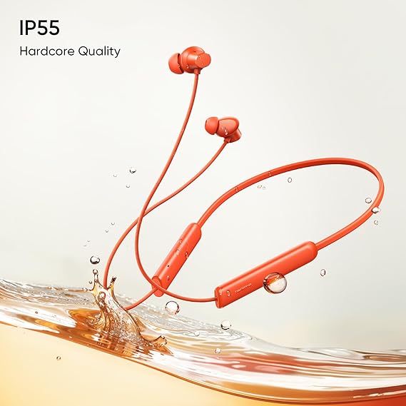 realme Buds Wireless 5 Lite in Ear Bluetooth Neckband with 12.4 mm Dynamic Bass Boost Driver,Upto 35 Hours Playback,45ms Low Latency,IP55 Dust & Water Resistant, Bluetooth V5.4
