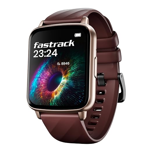 Fastrack Volt S1 Smart Watch for Man and Women Latest with 1.83" Display, Silicone Strap, BT Calling, 100+ Sports Modes, Heart Rate, SpO2, IP68, Ideal Smartwatch for Boys and Girls