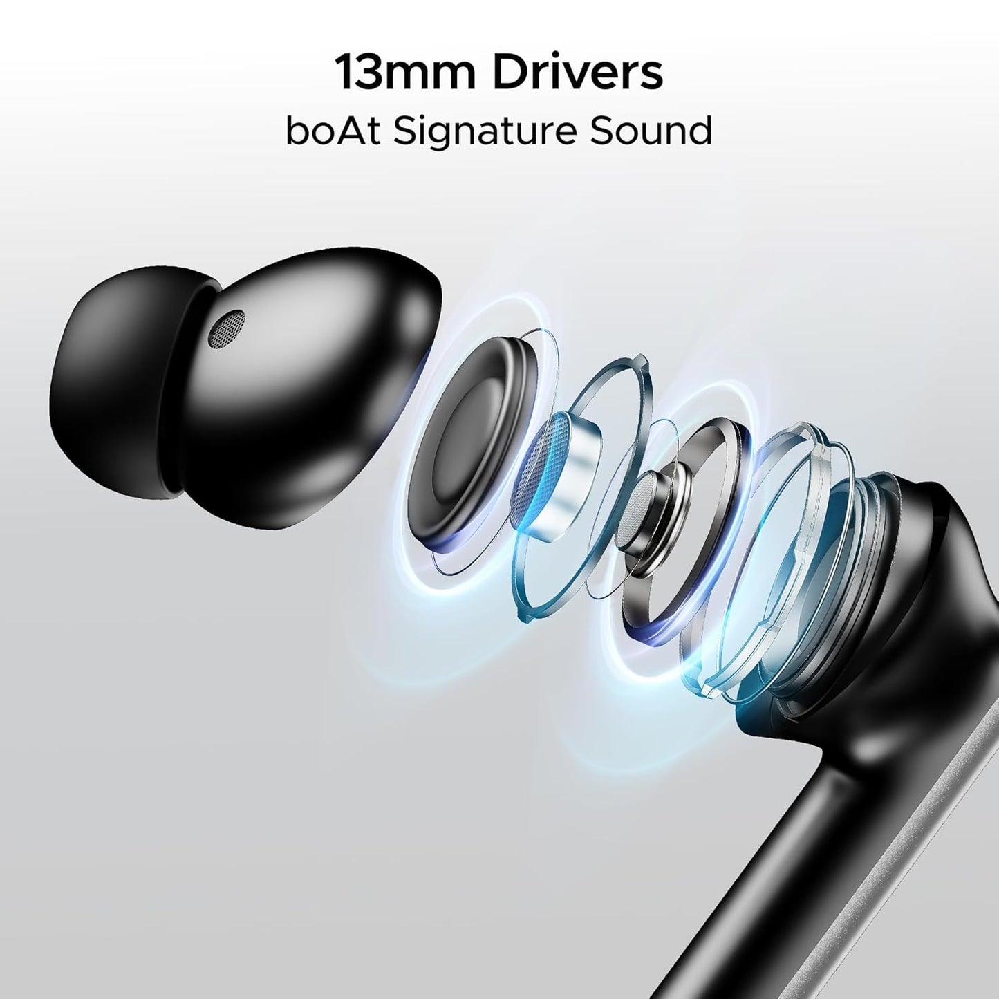 boAt Airdopes 111v2, Leather Finish, 4Mics ENx, 50H Battery, 13mm Drivers, Dual Pair,Stream Ad Free Music via App Support, Bluetooth TWS in Ear Earbuds Wireless Earphones with mic