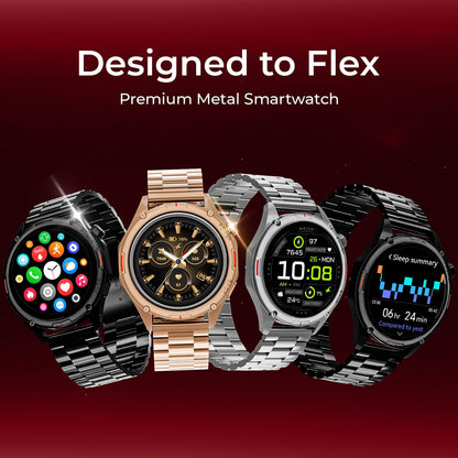Fastrack Marvellous FX1 1.43" AMOLED Smart Watch with SpO2 Monitoring, Sleep & Mood Tracking, Bluetooth Calling, AI Voice Assistant, Alloy Case ‚Äì Smartwatch for Men & Women