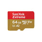 SanDisk Extreme 64GB microSDXC UHS-I, V30, 170MB/s Read,80MB/s Write, memory Card for 4K Video on Smartphones, Action Cams and Drones