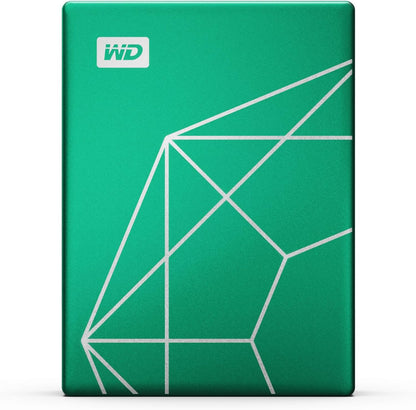 WD My Passport WDBJXT0020BGN-WESN 2TB 20th Anniversary Emerald Drive Portable Hard Drive USB-C with Backup Software and Password Protection