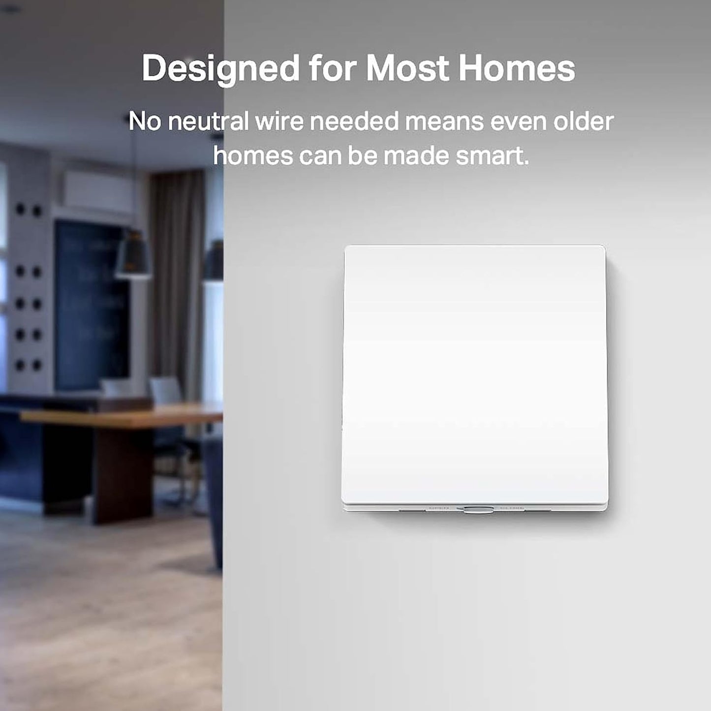 Tapo S210 Smart Light Switch 1 Gang 1 Way, Remote and Voice Control,Away Mode,No Neutral Required,Battery included,Work with Alexa & Google home, Tapo Hub Required sold separately