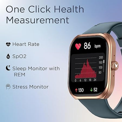 Fastrack Limitless FS2+ Smart Watch, 2.01" UltraVU Display, Functional Crown, SingleSync BT Calling, 110+ Sports Modes, 200+ Smartwatch Faces, Upto 7 Day Battery, AI Voice Assistant, 200 Watts