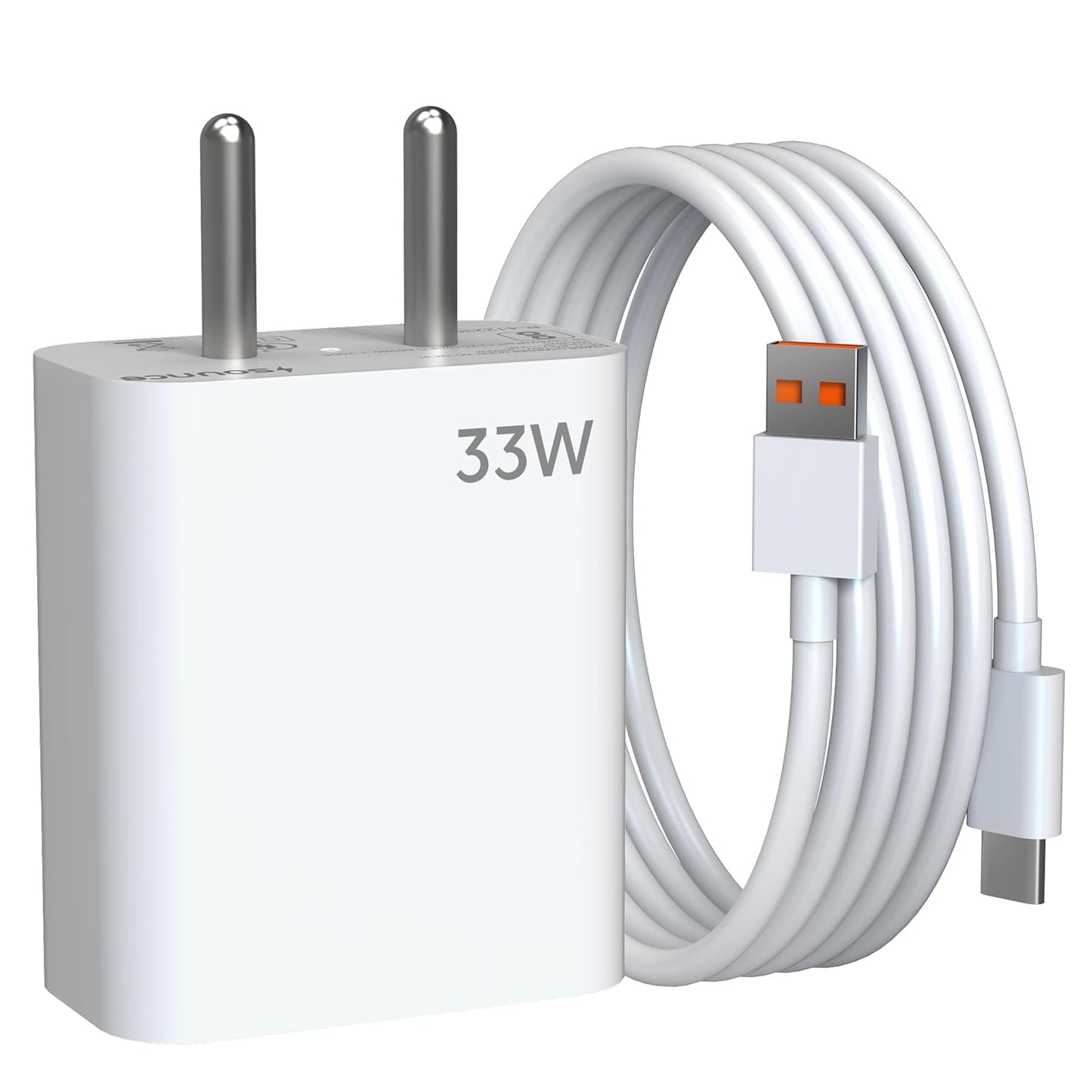 Xiaomi 33W Charger Type C Power Adapter with UltraFast PD Charging Block Enhanced Safety Protection Compact Travel Ready Universal Design for Smartphones Tablets Earbuds and USB-C Devices (White)