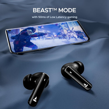 boAt Airdopes 121 Pro Plus,100H Battery,4Mics ENx,Low Latency,Fast Charge, LED Display, Stream Ad Free Music via App Support, Bluetooth in Ear Earbuds, TWS Ear Buds Wireless Earphones with mic
