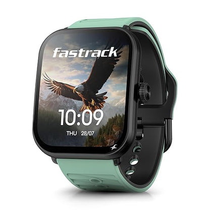 Fastrack MYND 1.93‚Äù AMOLED Display Smartwatch for Men & Women with AI Watch Faces,AI Chat,Offline Voice Commands,Curved Metallic Design,Functional Crown,BT Calling, Health Suite,100+ Multisport Modes