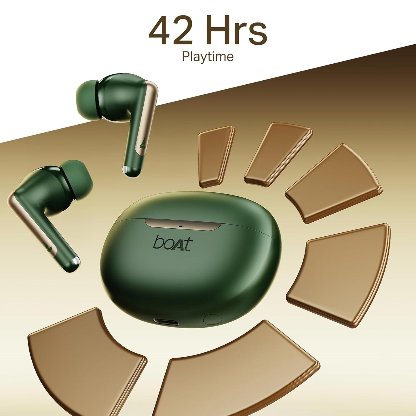 boAt Airdopes 141 Elite ANC (2025), ANC(~35dB), 4Mics ENx Tech, 42H Battery, Fast Charge,Stream Ad Free Music via App Support, IPX5, Bluetooth Earbuds, TWS Ear Buds Wireless Earphones with