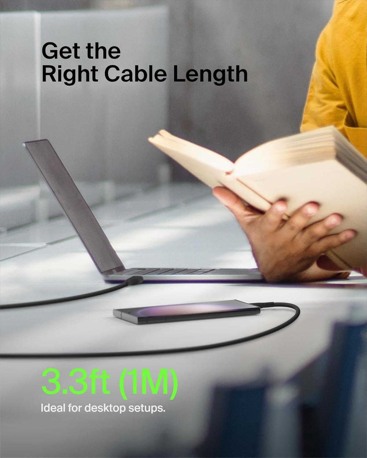 Belkin Apple Certified USB-C to USB-C Fast Charging Cable (1 Meter) for iPhone 17,Pro, Pro Max, Air, Samsung Galaxy S25 Ultra, S24, Note, Google Pixel 10, iPad Pro, Carplay & More - Black