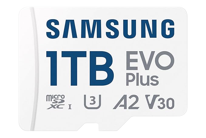 Samsung EVO Plus Micro SDXC w/SD Adaptor, Up-to 160MB/s, Expanded Storage for Gaming Devices, Android Tablets and Smart Phones, Memory Card,
