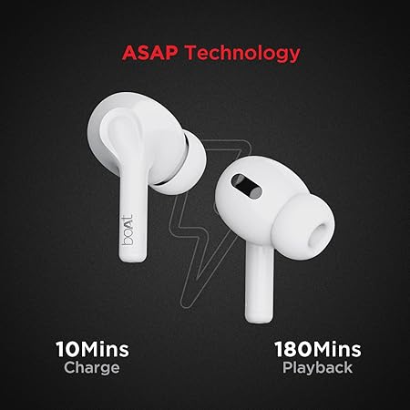 boAt Airdopes 161 TWS in Ear Earbuds with ASAP Charge, 17H Playtime, IWP, Bluetooth, Immersive Audio, IPX5, Touch Controls