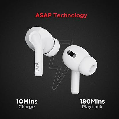 boAt Airdopes 161 TWS in Ear Earbuds with ASAP Charge, 17H Playtime, IWP, Bluetooth, Immersive Audio, IPX5, Touch Controls