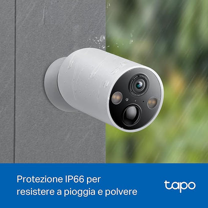 Tapo C425 Pack of 2 Wire-Free Indoor/Outdoor 2K QHD 4MP 1440p Battery Powered Smart Security Camera, Starlight Color Night Vision, Person/Pet/Vehicle Detection
