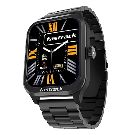 Fastrack Jupiter Retro 1.83" Display Smart Watch with Bluetooth Calling, Functional Crown, Metal Strap, 100+ Sports Modes, Health Suite, IP68, 5-Day Battery ‚Äì Smartwatch for Man & Women Latest