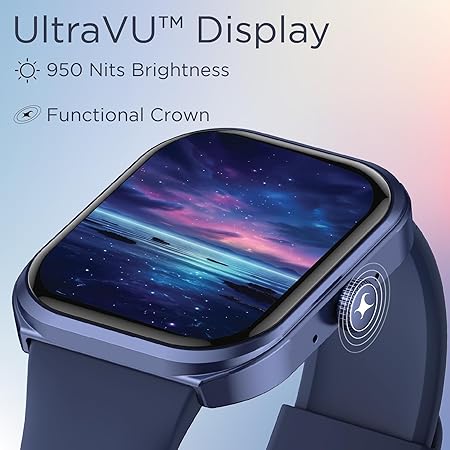 Fastrack Limitless FS2+ Smart Watch, 2.01" UltraVU Display, Functional Crown, SingleSync BT Calling, 110+ Sports Modes, 200+ Smartwatch Faces, Upto 7 Day Battery, AI Voice Assistant, 200 Watts