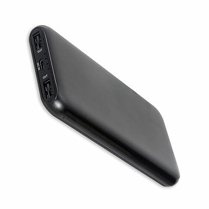 ERD PB-10KE Lithium-Polymer, 2 USB Output, 12W Power Bank, 10000mAh Type-C and Micro USB Input Ports, Compatible with Smartphones, Smart Watches, Neckbands & Other Devices,