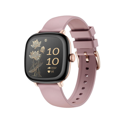 Titan AiRA 1.70" AMOLED Metal Case Square Display Smart Watch with Silicone Strap Stress Monitoring, 1000 Nits, Functional Crown, AI Enabled, IP68 Water Resistant Upto 7 Days Battery Life