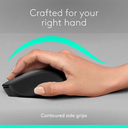 Logitech M331 Silent Plus Wireless Mouse, 2.4GHz with USB Nano Receiver, 1000 DPI Optical Tracking, 3 Buttons, 24 Month Life Battery, PC/Mac/Laptop