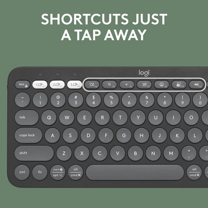 Logitech Pebble 2 Combo, Wireless Keyboard and Mouse, Quiet and Portable, Customisable, Logi Bolt, Bluetooth, Easy-Switch for Windows, macOS, iPadOS