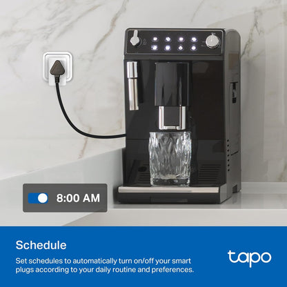 Tapo P110 16A Wi-Fi Smart Plug with Energy Monitoring | Suitable for Large Appliances like Geysers, Microwave Ovens, Air Conditioners (Works with Alexa and Google Assistant)| 4-Way Safety Protection
