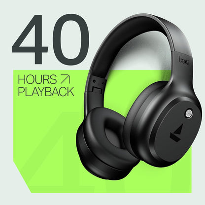 boAt 2025 Launch Rockerz 421, 40H Battery, Low Latency(40Ms), 40Mm Drivers, Enx Tech, Stream Ad Free Music via App Support, Bluetooth Headphones, Wireless Over Ear Headphone with Mic