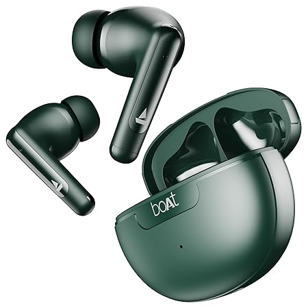 boAt Airdopes 161 ANC TWS Earbuds w/ 32 dB ANC, 50 hrs Playback, 50 ms Low Latency BEASTTM Mode, IWPTM Tech, Dual EQ Modes, 4 Mics with ENx, ASAP Charge, Bluetooth