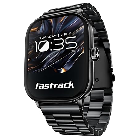 Fastrack Radiant FX2 2.04" AMOLED Smart Watch with BT Calling, Voice Assistant, Functional Crown, Metal Alloy Case, 100+ Sports Modes, SpO2, AOD ‚Äì Smartwatch for Men and Women