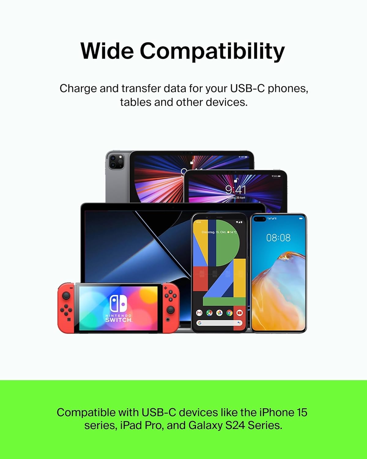 Belkin Apple Certified USB-C to USB-C Fast Charging Cable (1 Meter) for iPhone 17,Pro, Pro Max, Air, Samsung Galaxy S25 Ultra, S24, Note, Google Pixel 10, iPad Pro, Carplay & More - Black