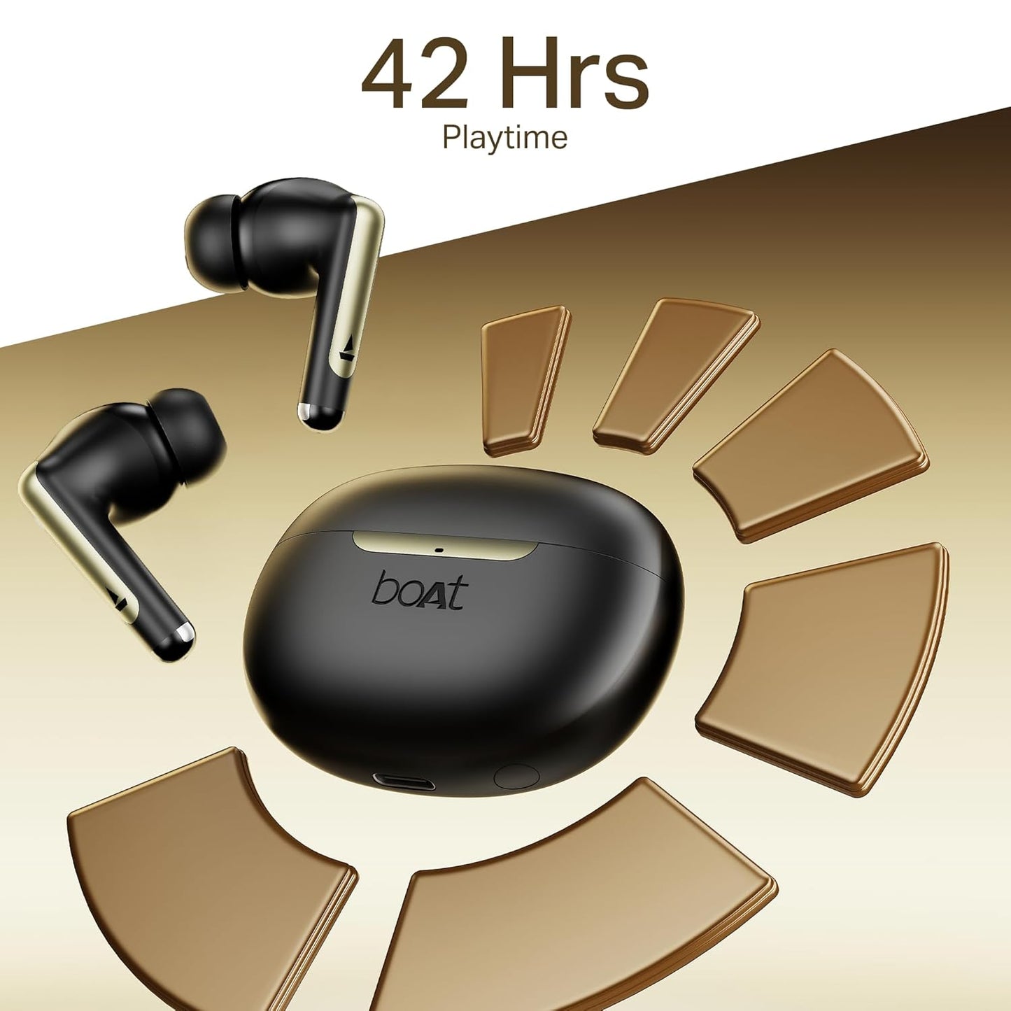 boAt Airdopes 141 Elite ANC (2025), ANC(~35dB), 4Mics ENx Tech, 42H Battery, Fast Charge,Stream Ad Free Music via App Support, IPX5, Bluetooth Earbuds, TWS Ear Buds Wireless Earphones with