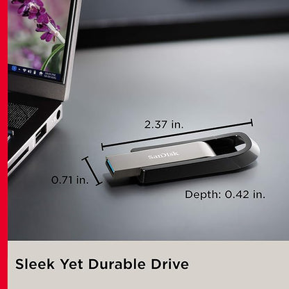 SanDisk Extreme USB 3.2, Flash Drive, Upto 400MB/s R & 240MB/s W