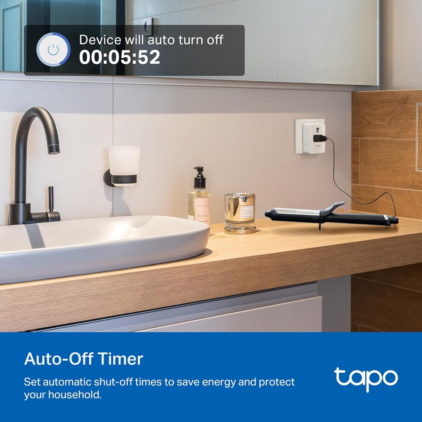 Tapo P110 16A Wi-Fi Smart Plug with Energy Monitoring | Suitable for Large Appliances like Geysers, Microwave Ovens, Air Conditioners (Works with Alexa and Google Assistant)| 4-Way Safety Protection