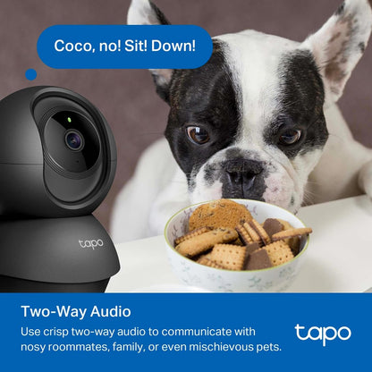 Tapo C201 360¬∞ 2MP 1080p Full HD Pan/Tilt Home Security Wi-Fi Smart Camera| Alexa Enabled| 2-Way Audio| Night Vision| Motion Detection| Sound and Light Alarm| Indoor CCTV Black