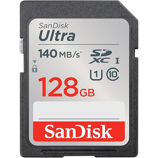 SanDisk Ultra UHS I SD Card 140MB/s for DSLR and Mirrorless Cameras, 10Y Warranty