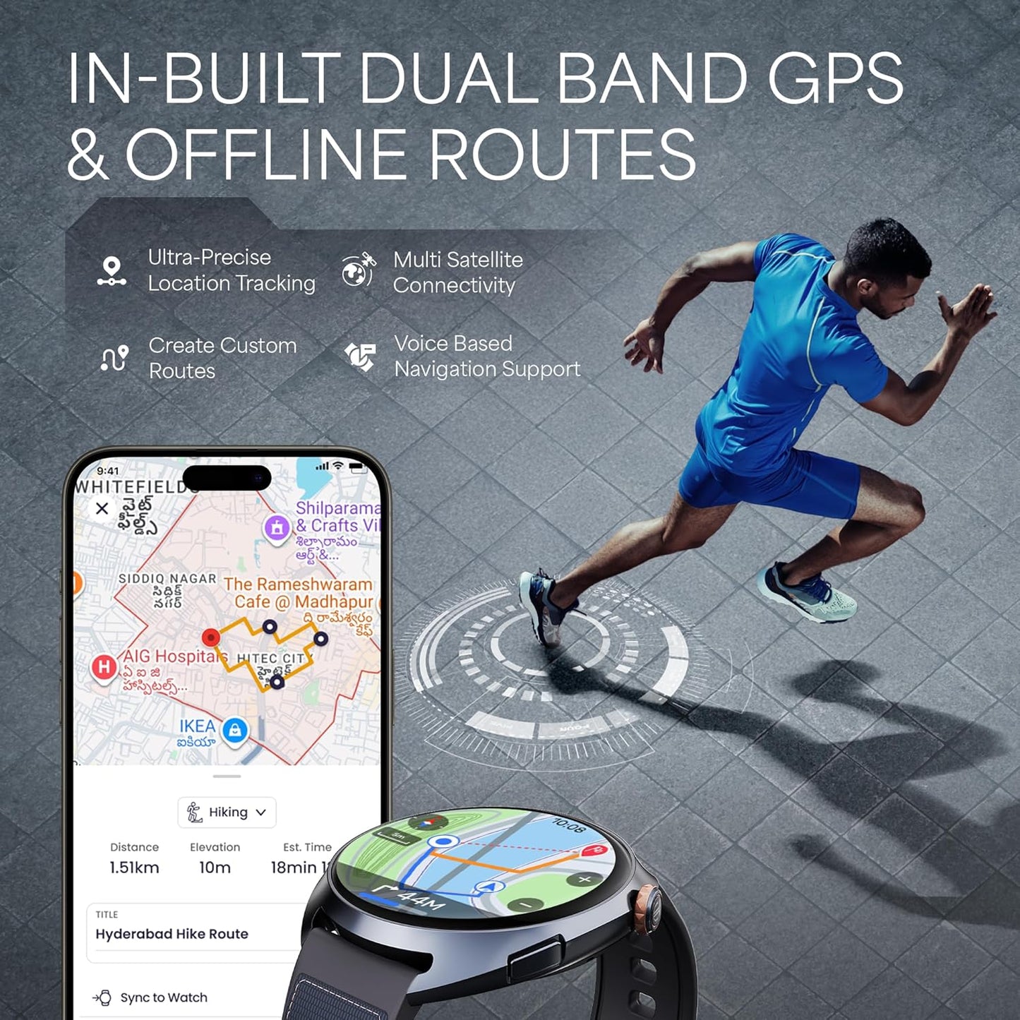 Titan Celestor 2.0 Smartwatch with 1.43" inch AMOLED Display, Dual Band GPS, ABC, Offline Maps, 5 ATM, Training Load & Readiness, Running Courses, Offline Music, TitanQ, Hybrid Strap?