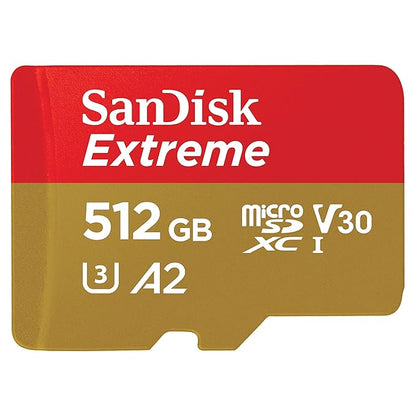 SanDisk Extreme microSDXC UHS-I, V30, 190MB/s Read, 130MB/s Write, Memory Card for 4K Video on Smartphones, Action Cams and Drones