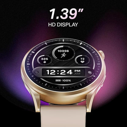 Boat Lunar Discovery Pro, 1.39" HD Display, Metal Body, QR Tray, Emergency SOS, Functional Crown, Multiple Sports Modes, HR,SpO2 & Sleep Tracking, Smart Watches for Men & Women