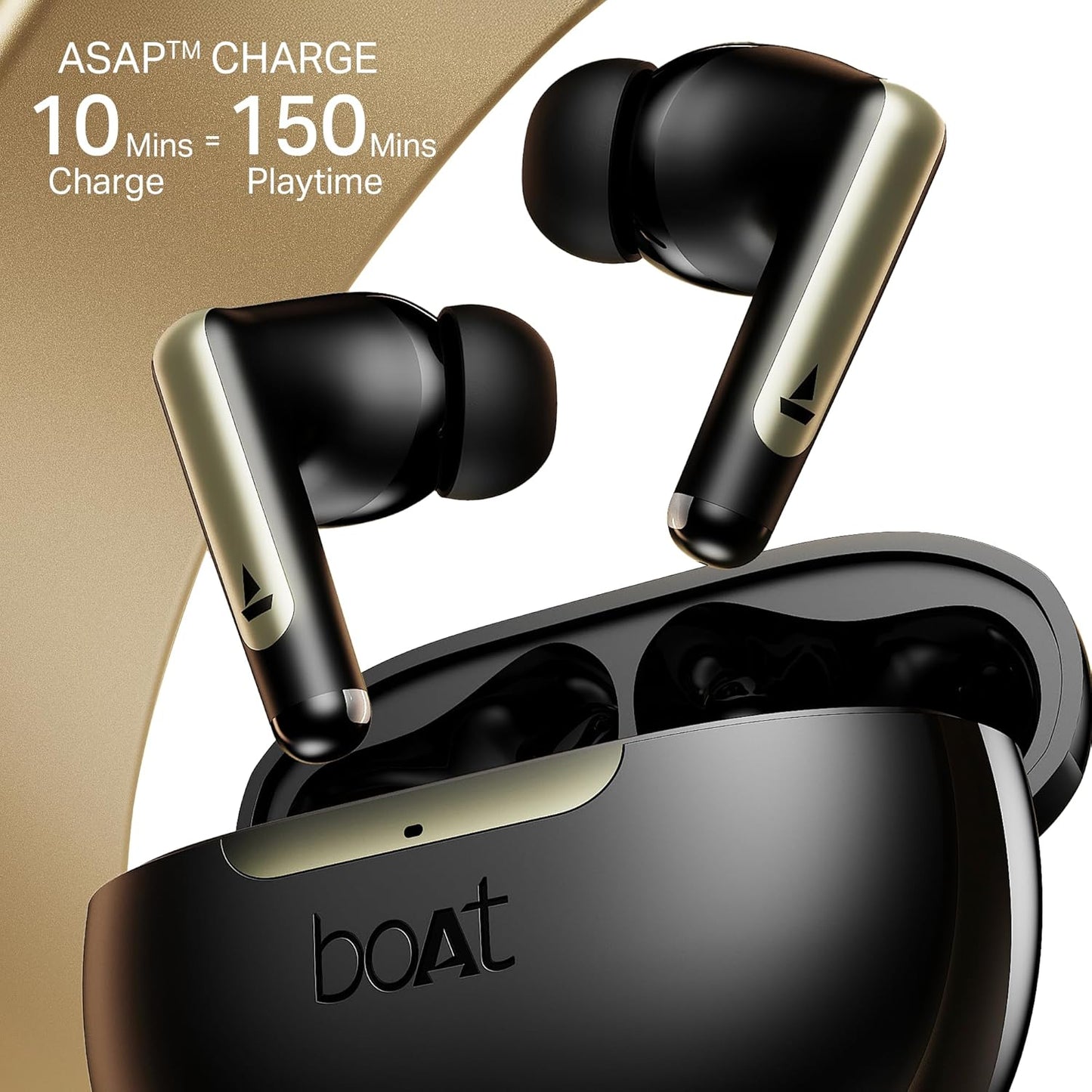 boAt Airdopes 141 Elite ANC (2025), ANC(~35dB), 4Mics ENx Tech, 42H Battery, Fast Charge,Stream Ad Free Music via App Support, IPX5, Bluetooth Earbuds, TWS Ear Buds Wireless Earphones with