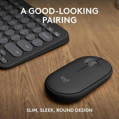 Logitech Pebble 2 Combo, Wireless Keyboard and Mouse, Quiet and Portable, Customisable, Logi Bolt, Bluetooth, Easy-Switch for Windows, macOS, iPadOS
