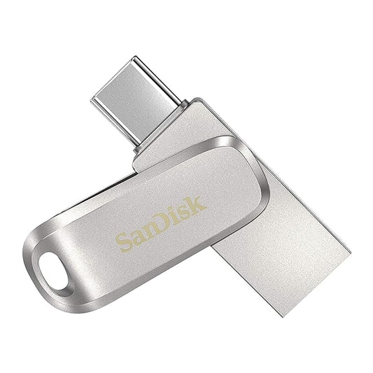 SanDisk Ultra Dual Drive Luxe USB_c Type-C OTG, Upto 400MB/S, Pendrive, Silver, 5Y Warranty
