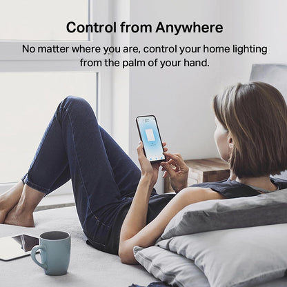 Tapo S210 Smart Light Switch 1 Gang 1 Way, Remote and Voice Control,Away Mode,No Neutral Required,Battery included,Work with Alexa & Google home, Tapo Hub Required sold separately